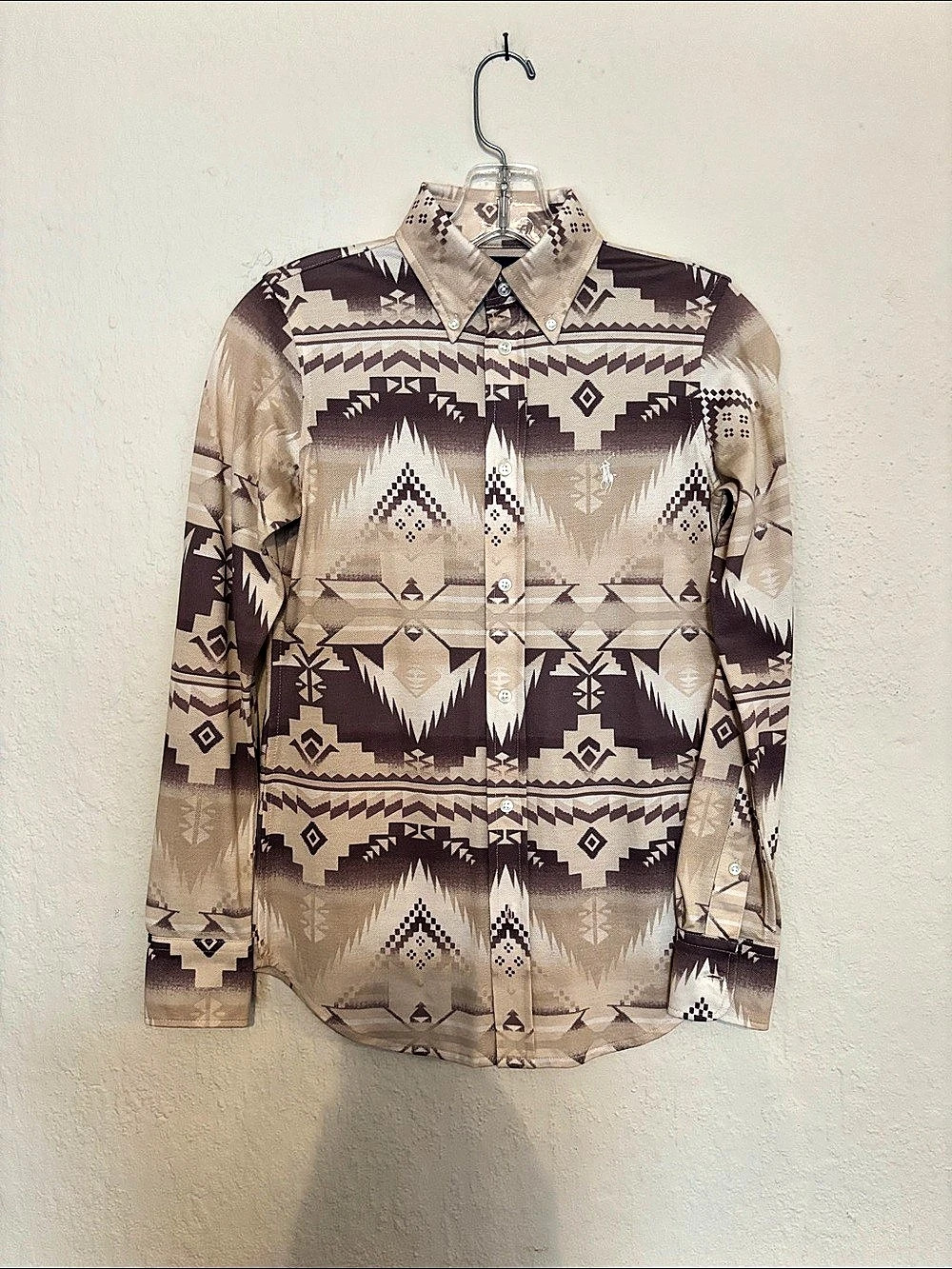 Ralph Lauren Knit Oxford Southwestern Geometric Button-Down Shirt Southwestern